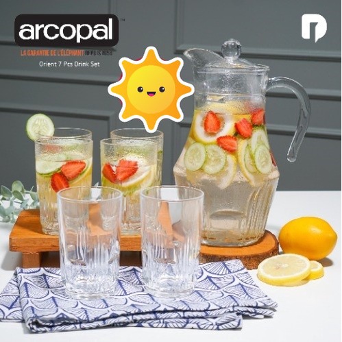 Arcopal Orient 7Pc Drink Set