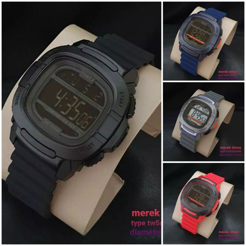 (COD) JAM TANGAN PRIA TIMEX DIGITAL STRAP RUBBER / ANTI AIR / JAM TANGAN COWOK