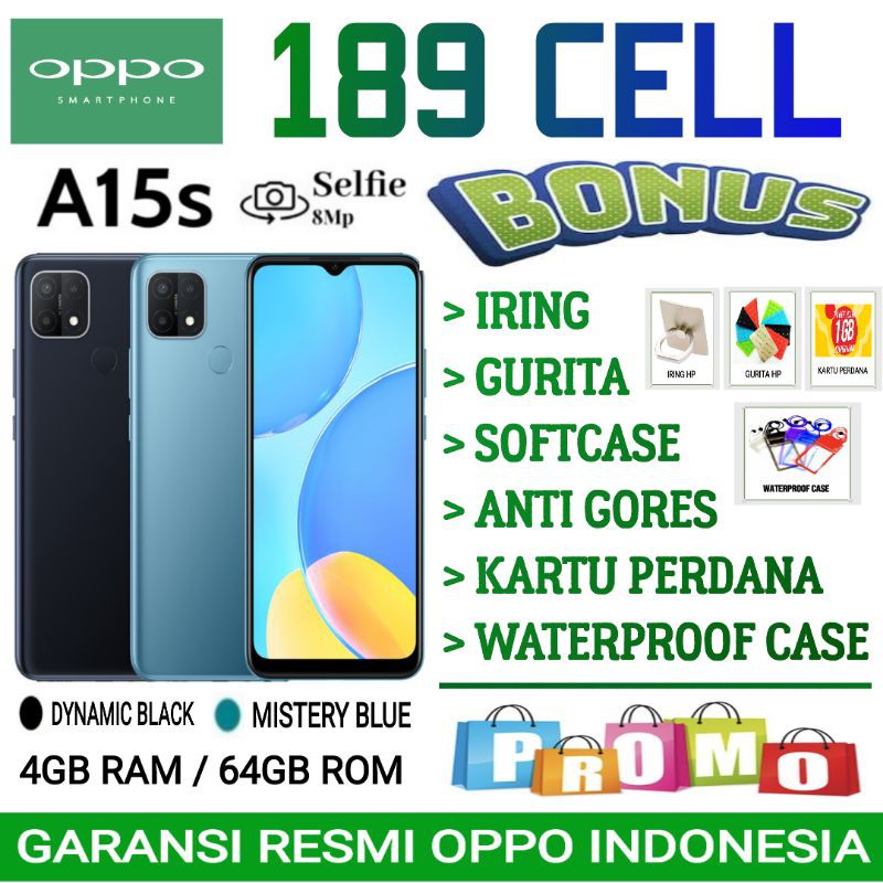 OPPO A15S A16k RAM 4/64 GB | A16 3/32 4/64 | A16E 3/32 GARANSI RESMI OPPO INDONESIA