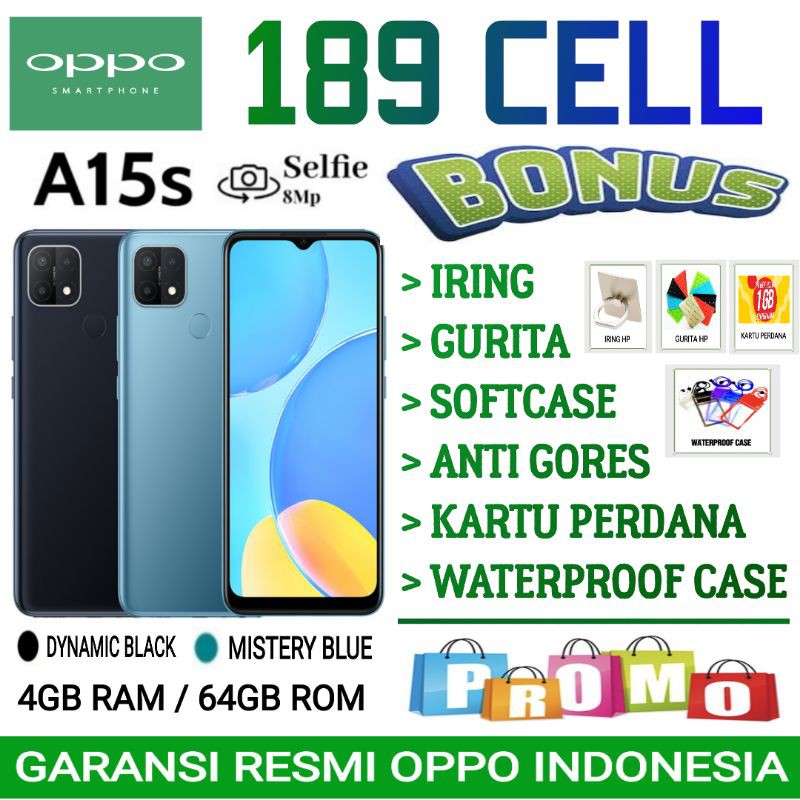 OPPO A15S A16k RAM 4/64 GB | A15 2/32 GARANSI RESMI OPPO INDONESIA