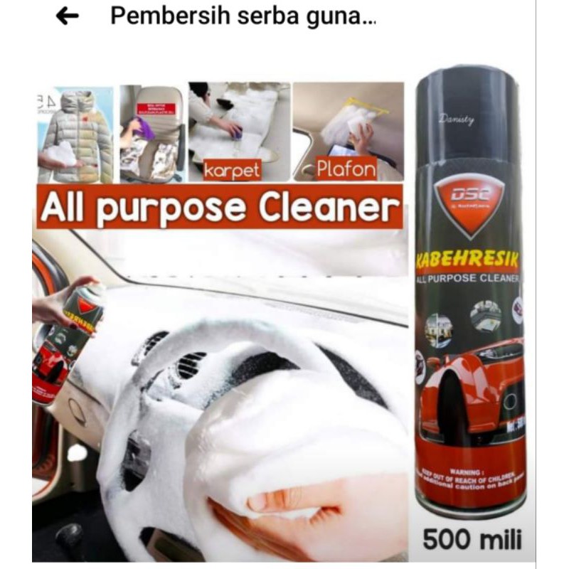 Pembersih tas kulit/sofa/jacket/interior mobil All Clear Foam DSC 500 ML