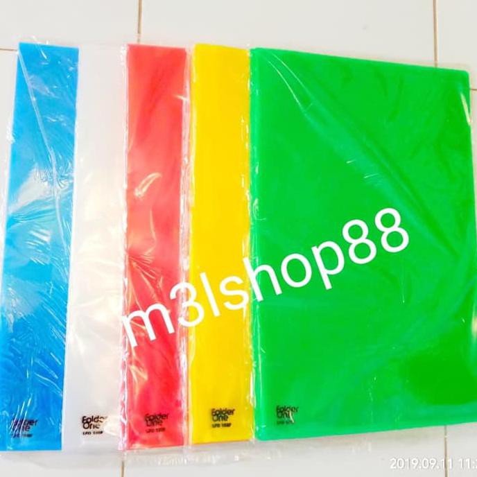 

Map L / map bening / clear sleve folder one folio f4 - Putih