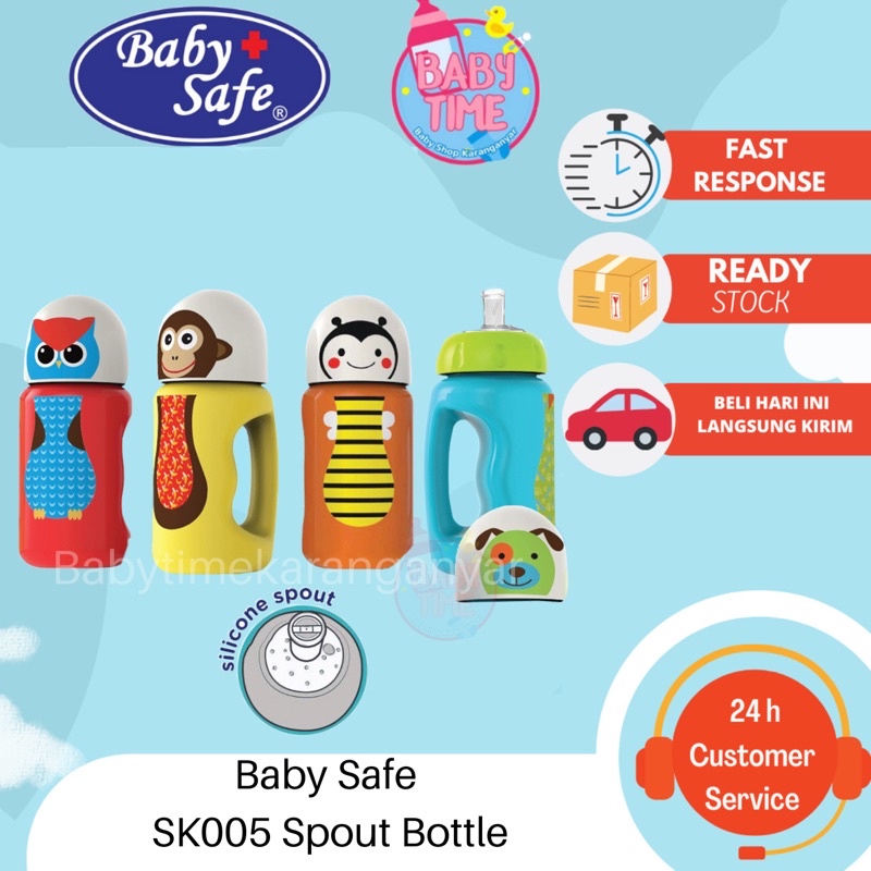 BabySafe sk005 Bottle Silicone Spout 300 ml / Botol minum anak / bayi babysafe