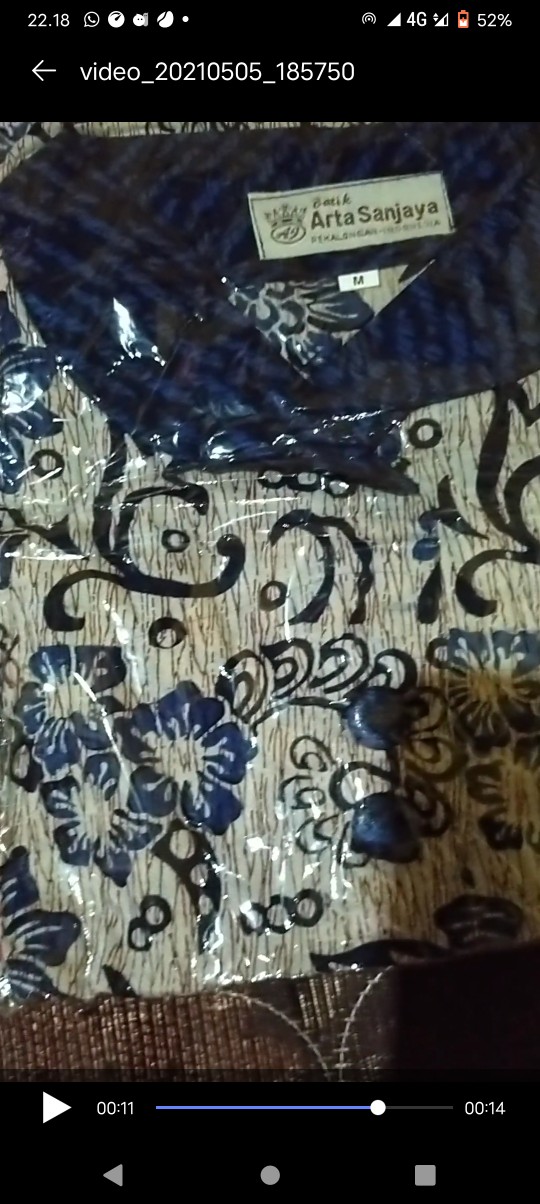 Blouse Batik Kerja Lengan Panjang