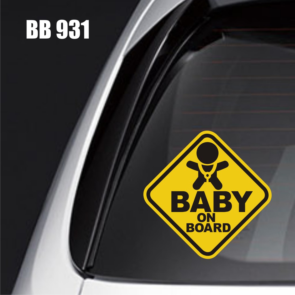 Stiker Mobil Anak Bayi Lucu Imut Baby On Board Sticker Variasi 931