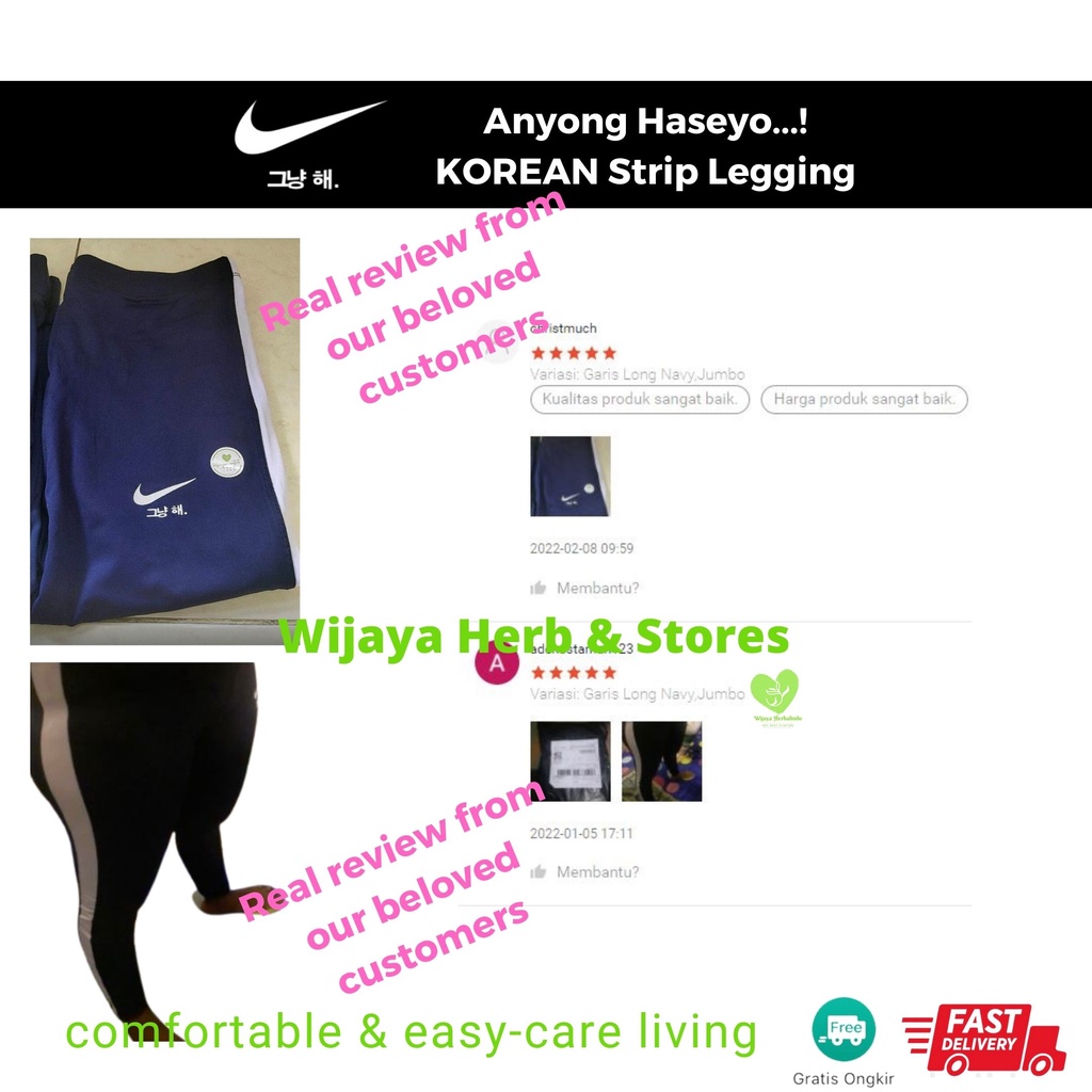 [Sport ] Legging Senam Wanita Motif Garis / Celana Ketat Olahraga / Celana Legging Panjang Wanita