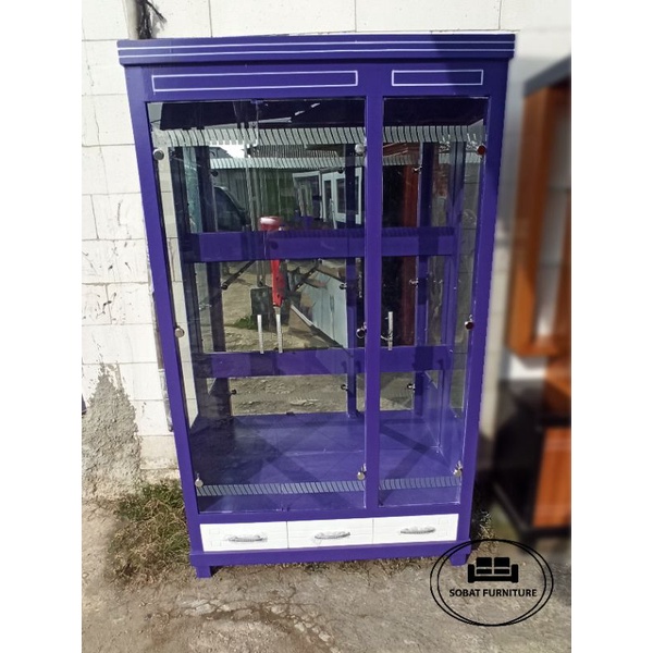 Lemari Gantung Gamis Kaca 3 Pintu