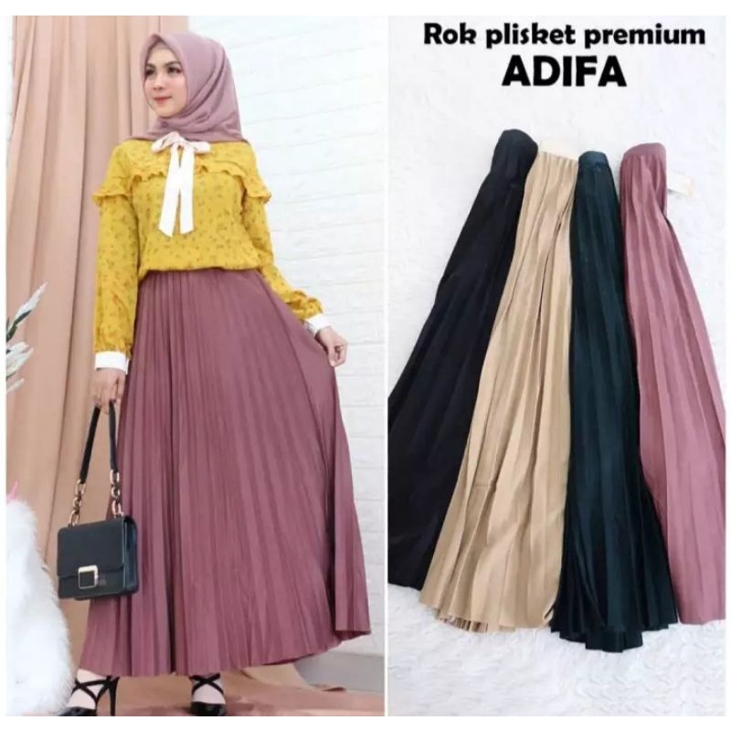 Rok / Bawahan Plisket Premium Ori