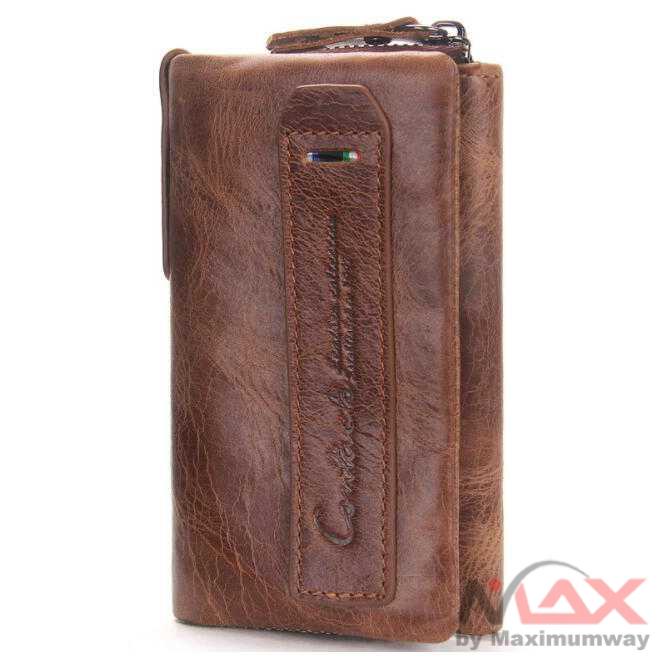 CONTACTS 100% Original Dompet Kunci Bahan Leather pria wanita laki laki cewe cowo motor mobil