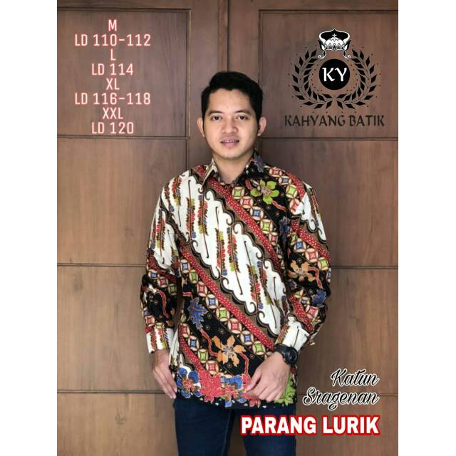PARANG LURIK.Kemeja Batik Pria Modern