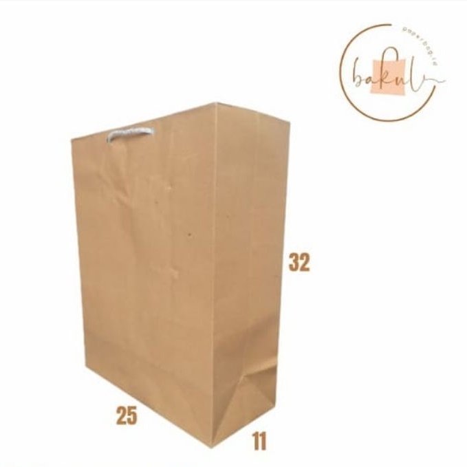 

PAPERBAG POLOS PAPERBAG COKLAT 25X32 TAS KERTAS CRAFT SAMSONS