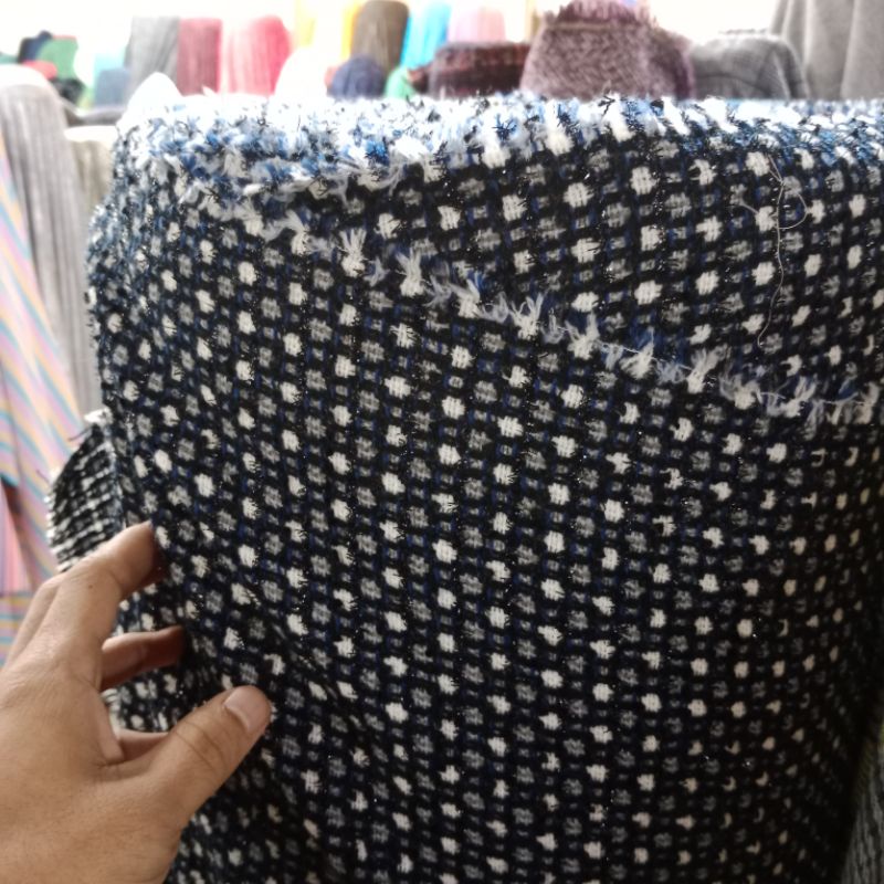 bahan kain wol akrilik motif(0.50meter)