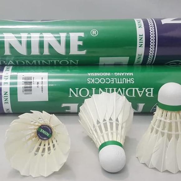 ✮ COCK NINE HIJAU SHUTTLECOCK / KOK BULUTANGKIS/BADMINTON (BULU JP GOLD) ➦