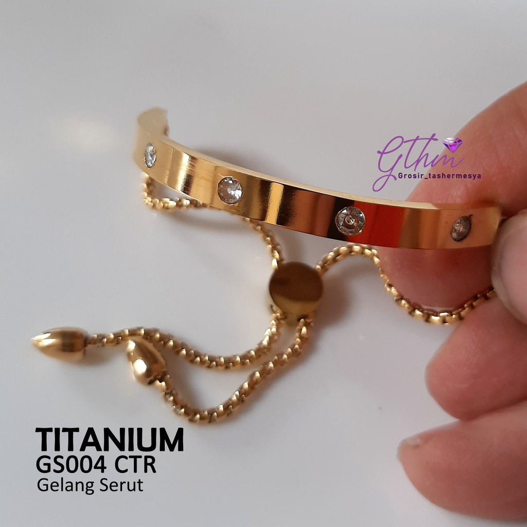 GTHM gelang titanium serut wanita GS004