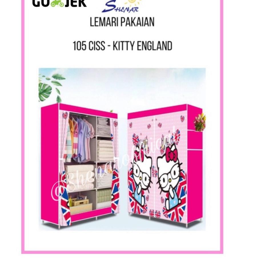 (Diskon) LEMARI PAKAIAN PLASTIK/BAJU/PAKAIAN ANAK/KARAKTER 3D/105 CISS-DORAEMON/HELLO KITTY/SPIDERMA