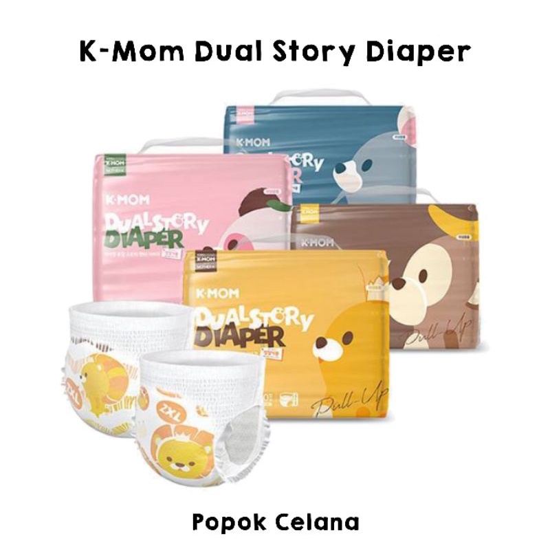 K-MOM / Kmom Dual Story Diaper - Popok Bayi Tipe Perekat / Tipe Celana