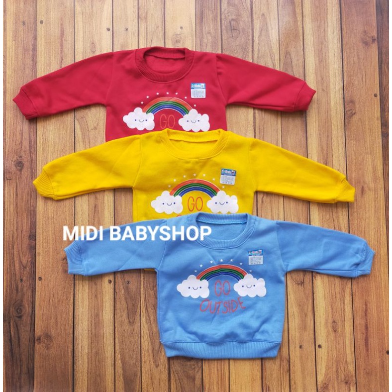 Sweater Bayi 3 - 18 bulan Halus dan Hangat motif Go Outside