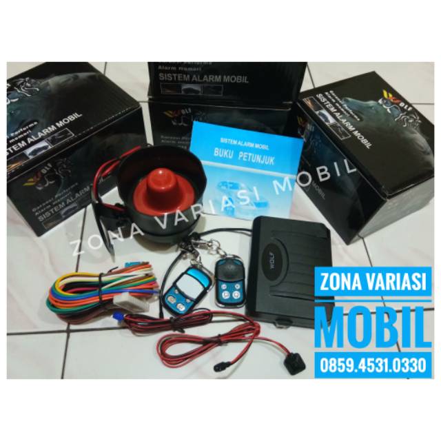 Alarm Mobil Universal Remot Sliding Wolf Berkualitas