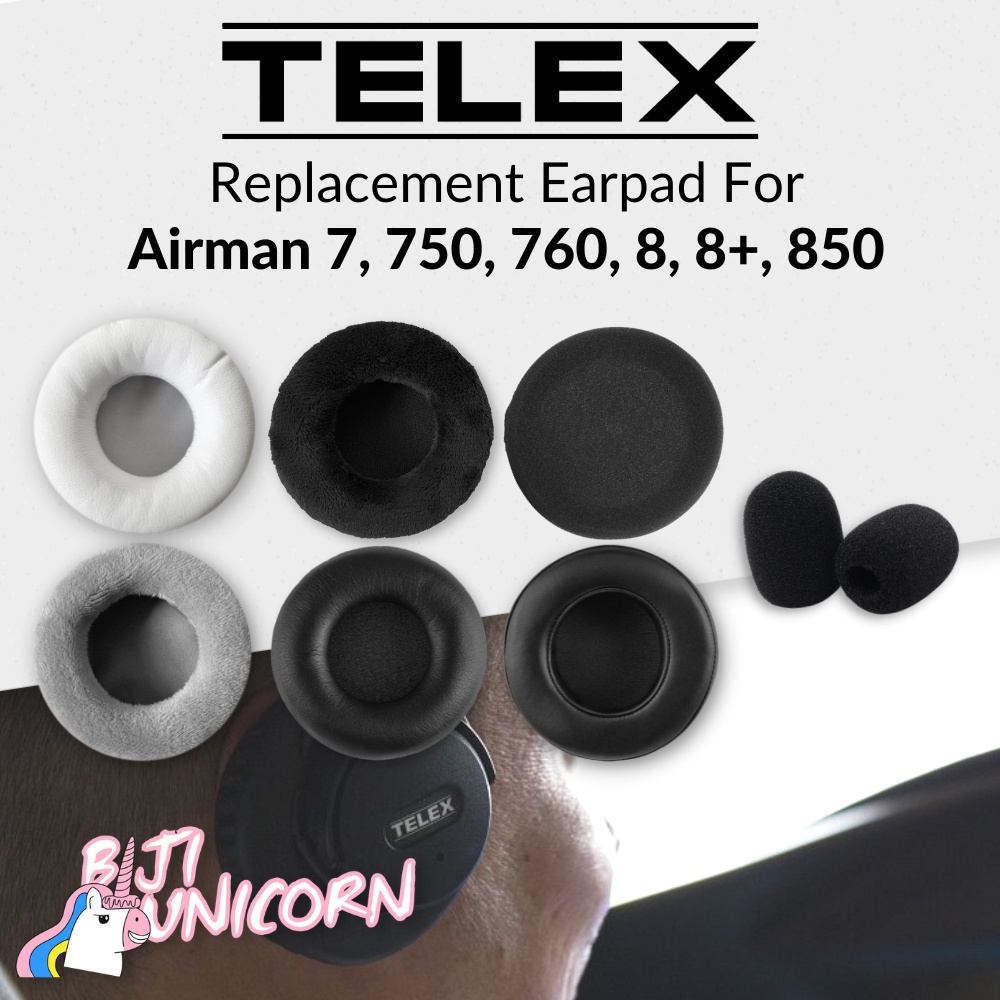 Earcup/Earpad/Ear Cushion Telex Airman 7 750 760 8 8+ 850 Busa Bantalan Foam