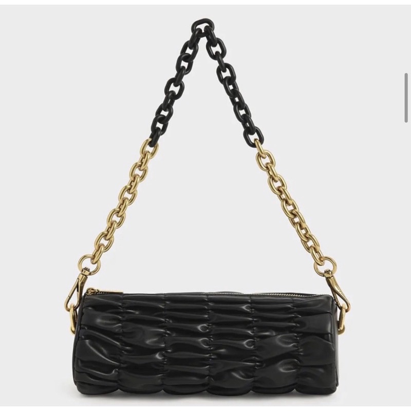 C Talullah Ruched Chain handle Bag