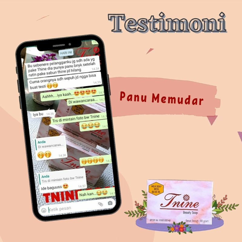 Sabun Susu Plus Zaitun Tnine Beauty Soap | Sabun Perawatan Wajah Untuk Kulit Bermasalah; berminyak