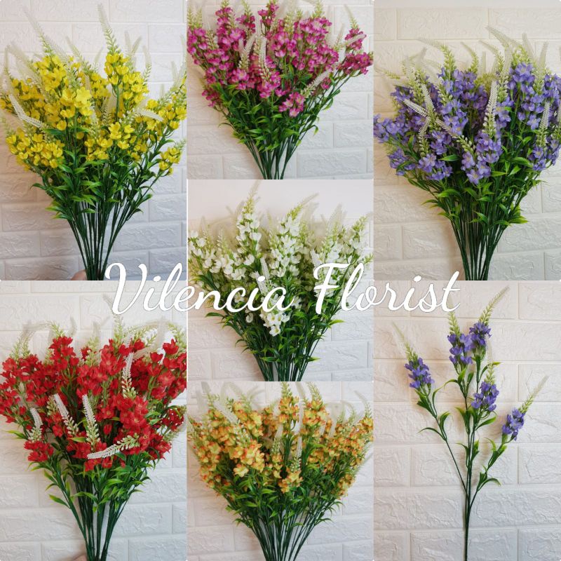 Bunga ilalang lavender plastik palsu artificil hias dekorasi