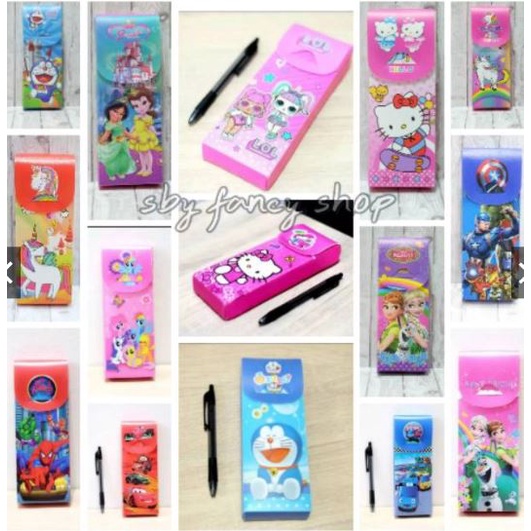 

TEMPAT KOTAK PENSIL RAKIT LIPAT KARAKTER / TEPAK PENSIL LIPAT MIKA / KOTAK PENSIL KARAKTER