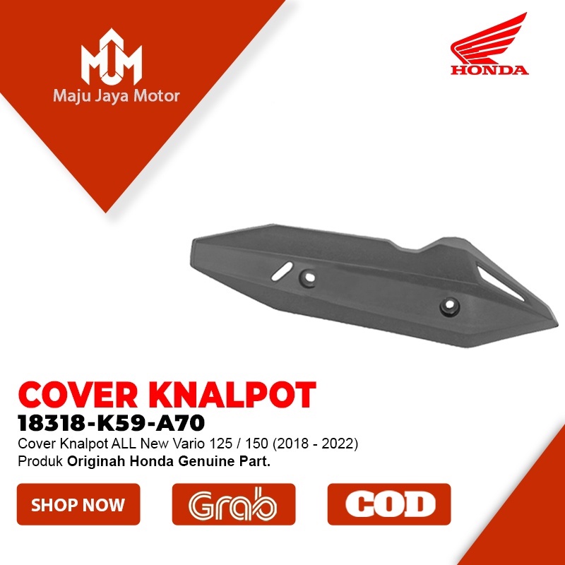 Cover Tutup Knalpot Vario 125 150 2018 K59 Original AHM