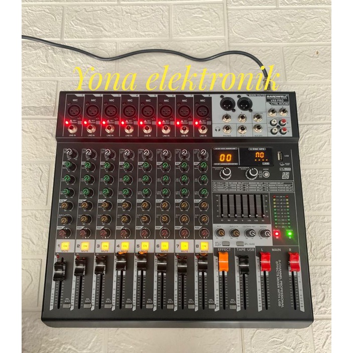 Mixer hardwell 8 channel VR8 PRO hardwell VR 8 PRO