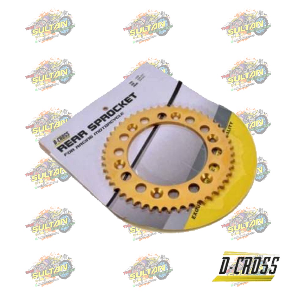 GEAR BELAKANG GIGI TARIK GIR 520 GOLD KLX 150 48T 50T D-CROSS