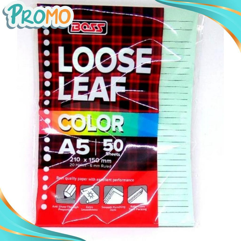 

PANAS Loose LeafKertas File Big Boss Ukuran A5 Isi 5 Lembar Binder File Warna Campur