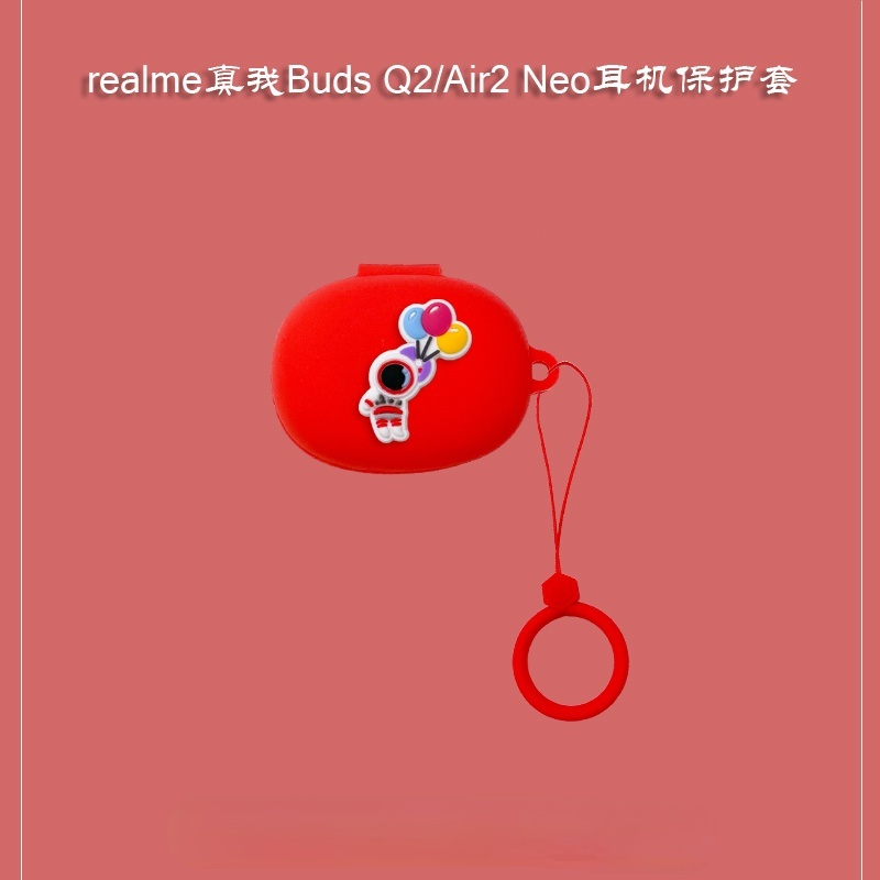 Soft Case Silikon Motif Astronot Untuk Realme Buds Q2 / Realme Buds Air2 Neo