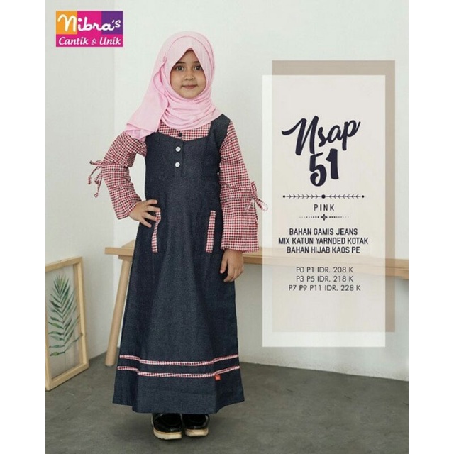 SALE Nibras Gamis Nibras NSAP 51 / Pink P0