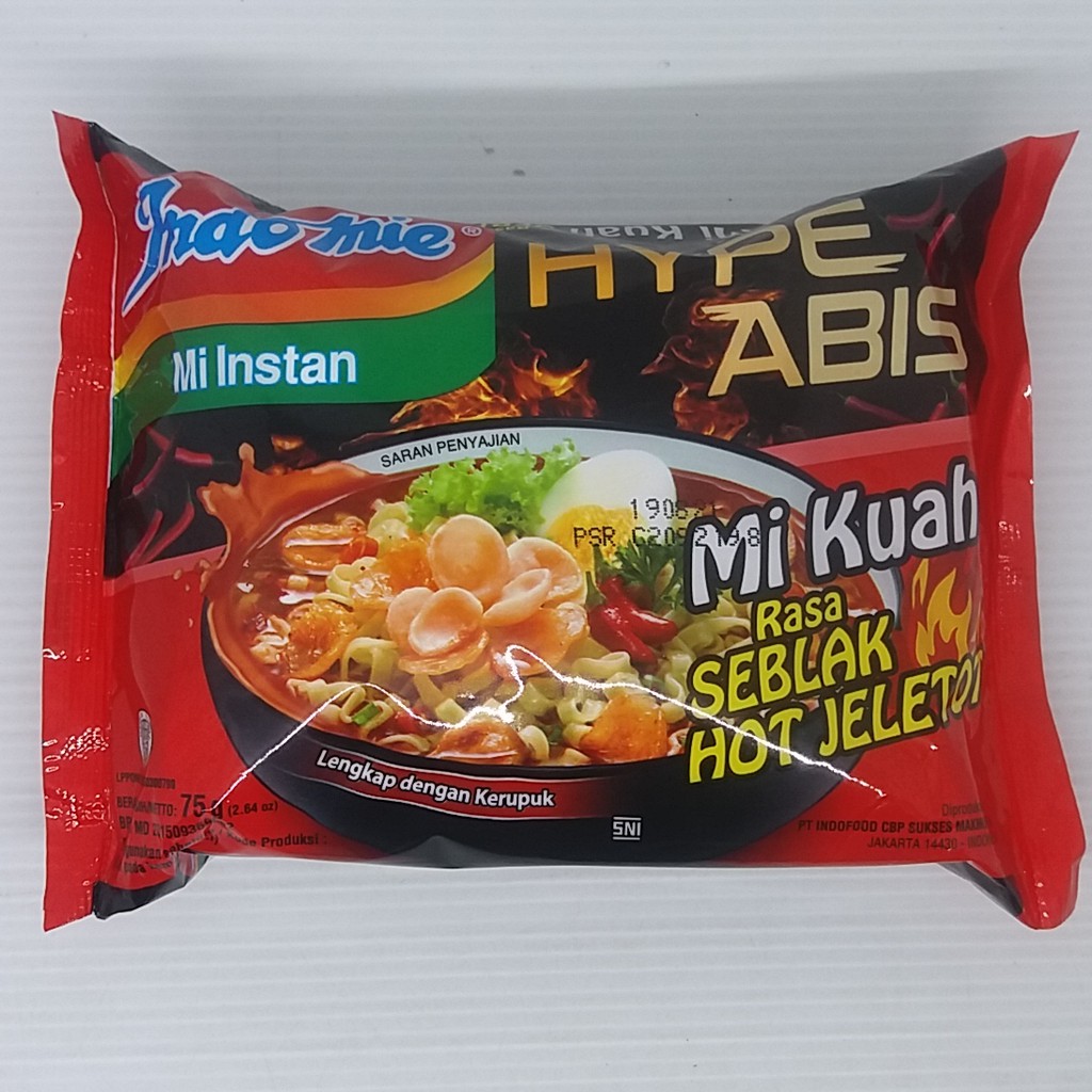 

Indomie Hype Abis Rasa Seblak Hot Jeletot 75 gram