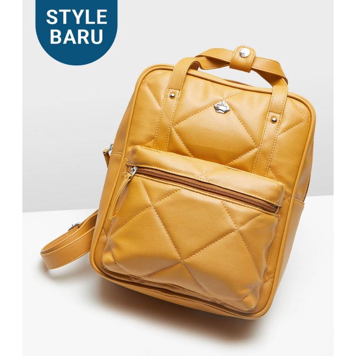 Tas Ransel Punggung Wanita Import Sara Yellow Kuning shopie Sophie Martin Paris original promo