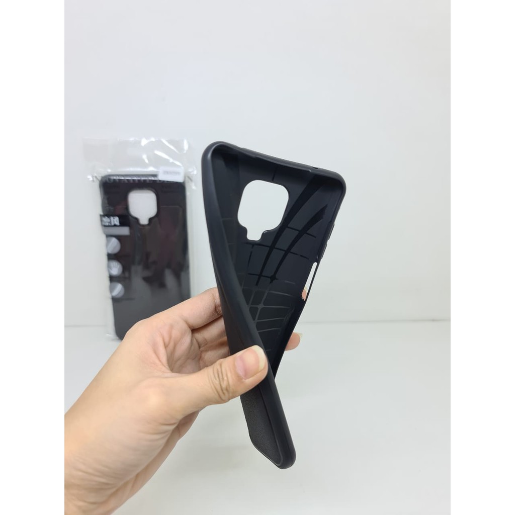 Auto Fokus Redmi Note 9 Pro 6.67 inchi Leather Soft Case AUTOFOCUS Motif Kulit Jeruk