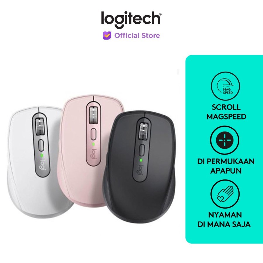 Logitech MX Anywhere 3 Mouse Wireless Performance Compact - For Mac