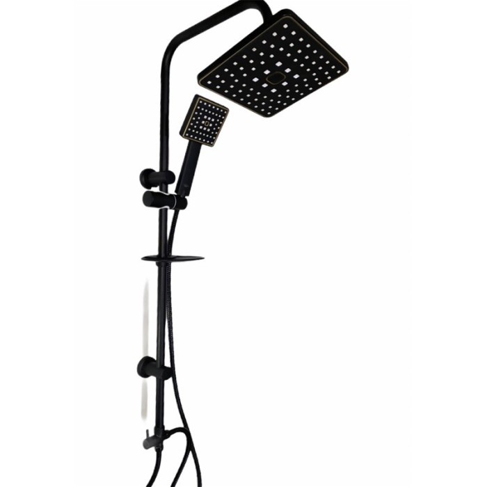 SHOWER TIANG MINIMALIS KOTAK HITAM DOP ERNESTO STANDING SHOWER MANDI