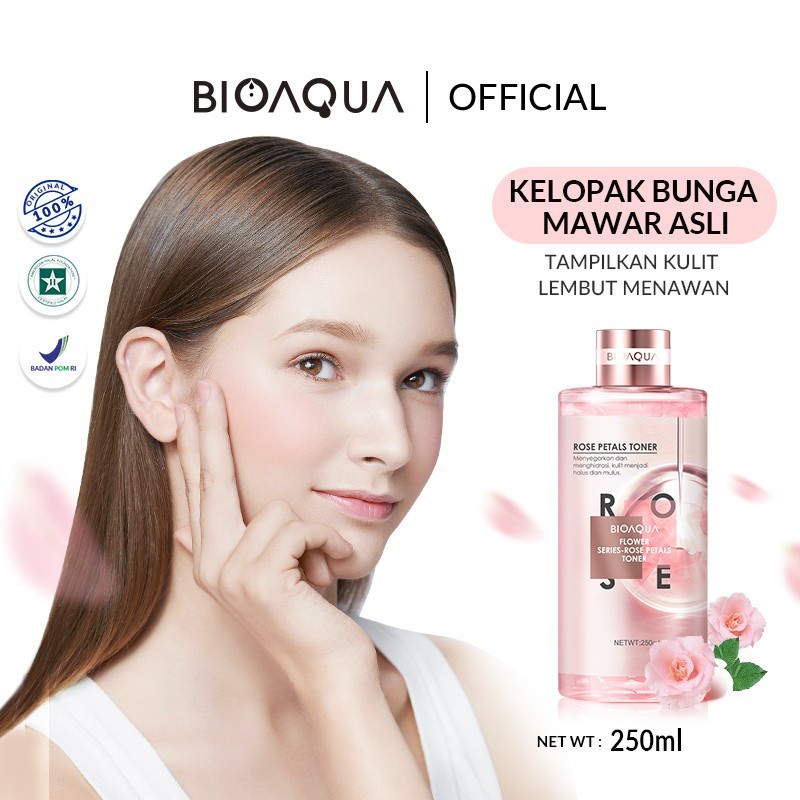 Bioaqua rose petals toner wajah kelopak mawar fresh hidrate perawatan