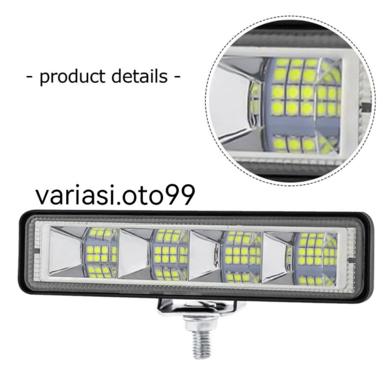 Lampu Tembak Sorot LED 24 Titik Mata CWL 72 Watt  Cree 72W Motor Mobil Bahan Aluminum 12V &amp;24V Work light Bar