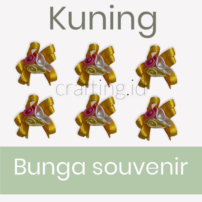 10 PCS APLIKASI BUNGA SOUVENIR