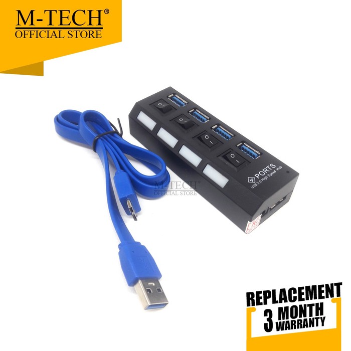 MTech Original USB Hub Versi 3.0 4 Port 4 Switch Shopee Indonesia