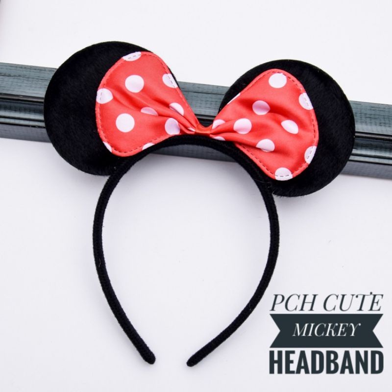 BANDO MICKEY MOUSE JUMBO / BANDO MIKI / BANDO MICKEY GLITTER / MICKEY MOUSE HEADBAND BANDO ANAK AKSESORIS RAMBUT