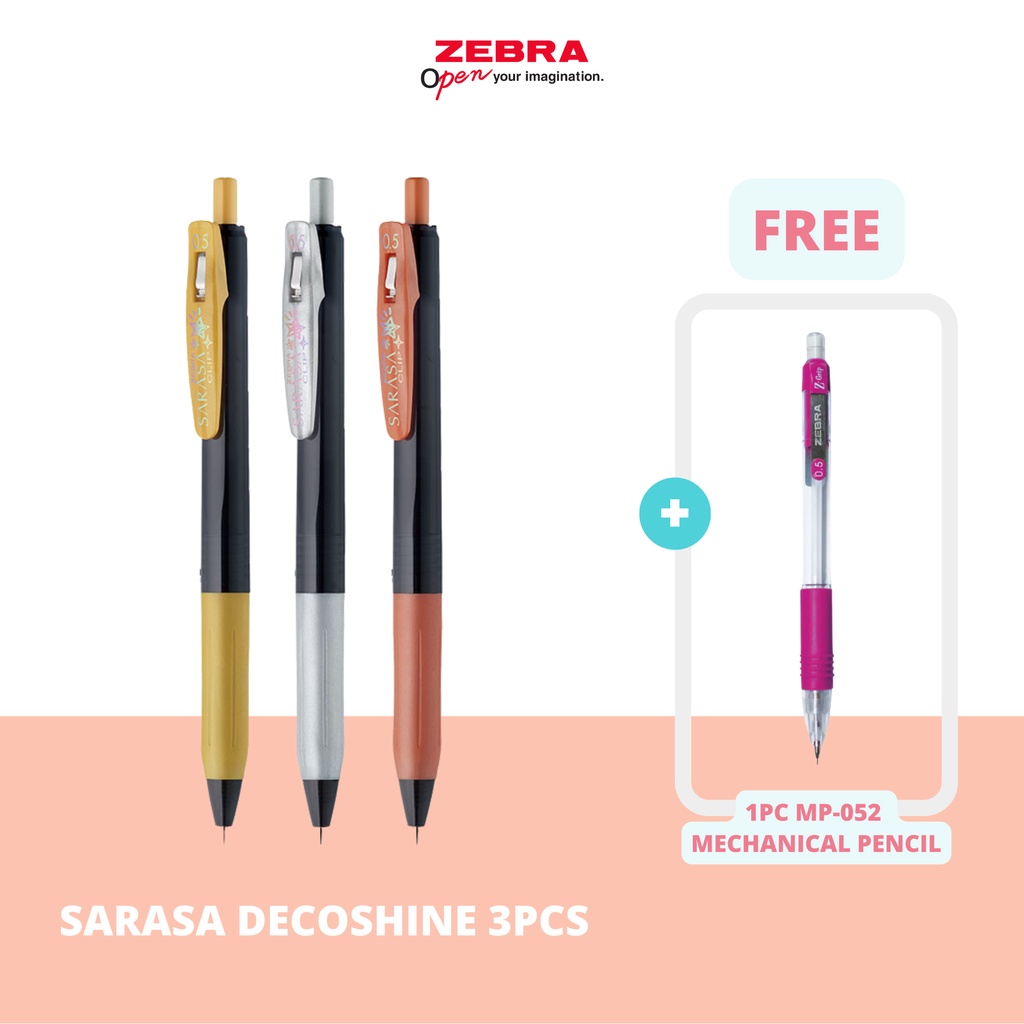

ZEBRA Sarasa Decoshine Pulpen Gel 0.5mm Gel Pen Free Pensil Mekanik