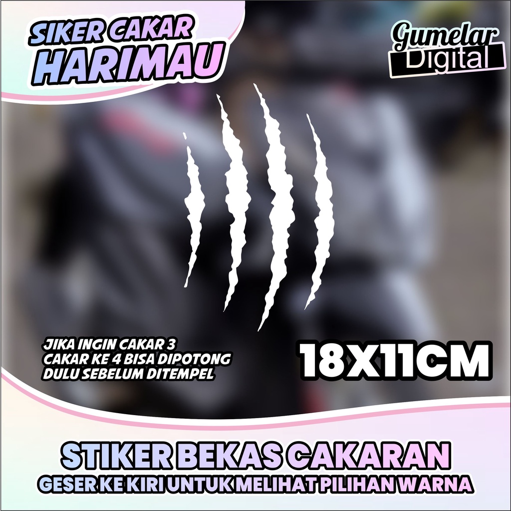 STIKER CAKAR HARIMAU UNTUK VARIO BEAT BEATSTREET STIKER BEKAS CAKAR MATIC