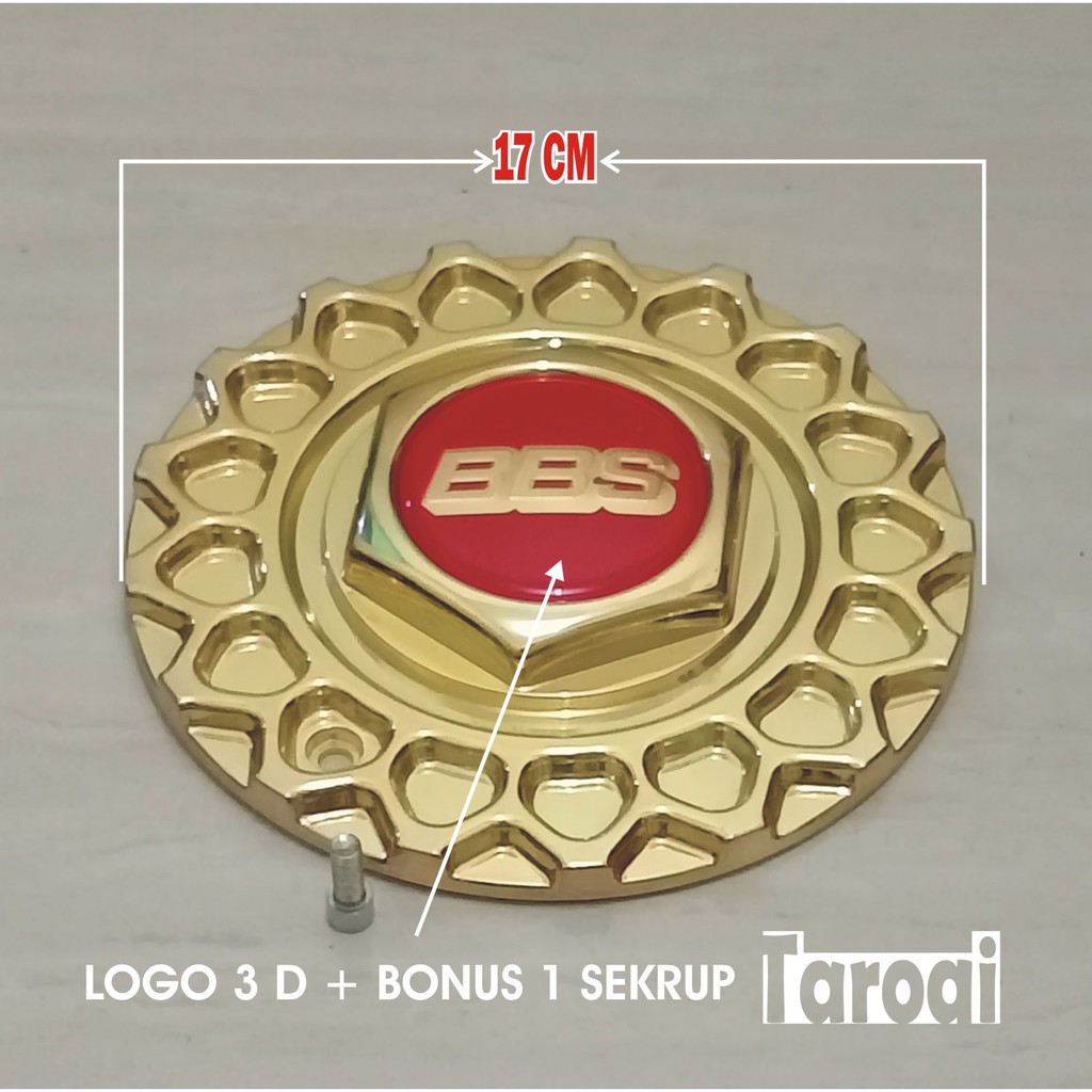 DOp center Velg BBS RS 17 cm warna gold