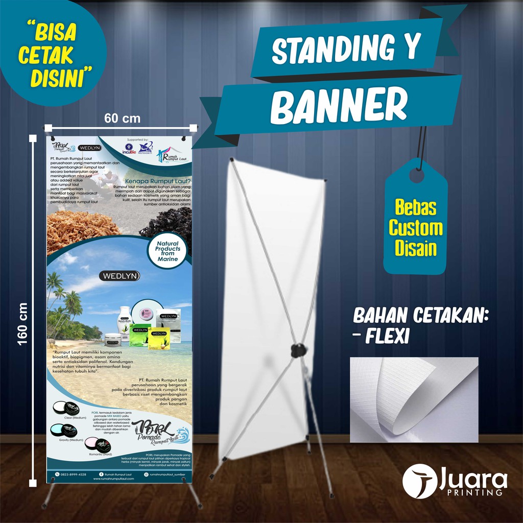 Jual Cetak Banner 60 X 160 + Rangka Kaki Y Banner 60 x 160 Indonesia ...