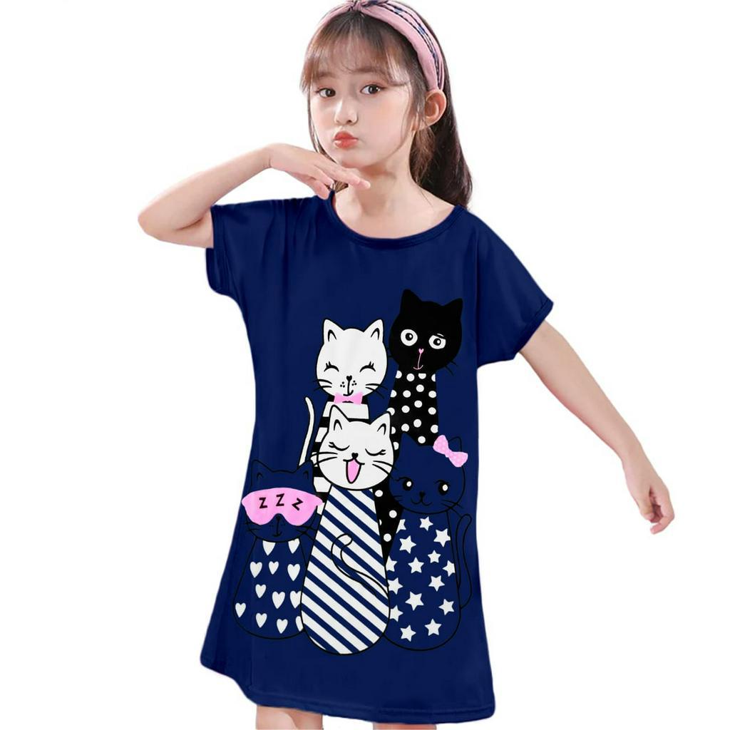 DASTER Anak Motif Kucing 2-12 Tahun