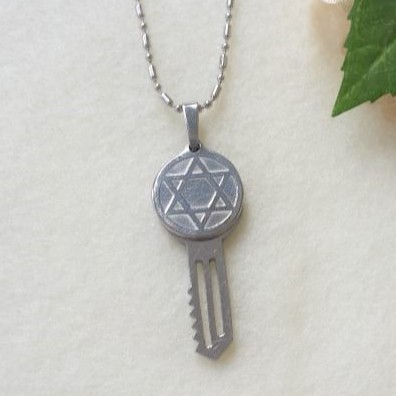 Kalung Kunci Bintang Daud Monel Anti Karat Star Of David Wanita Profetik Mesianik Bahtera Mahanaim