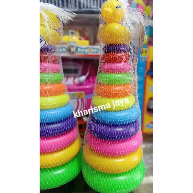Mainan Susun Donat 11Ring Bebek Besar